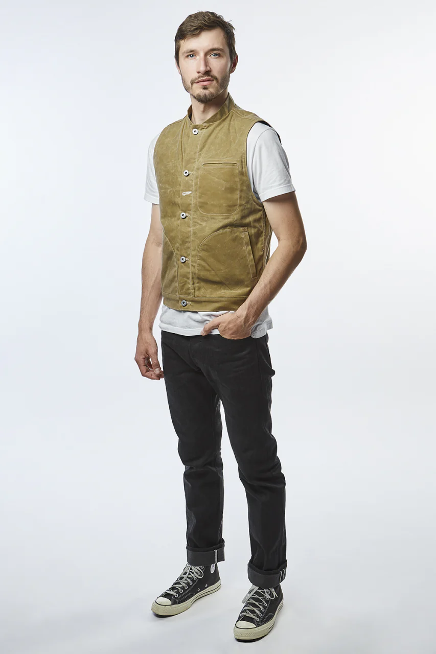 Rogue Territory Supply Vest Waxed Canvas Ridgeline Tan - Image 2