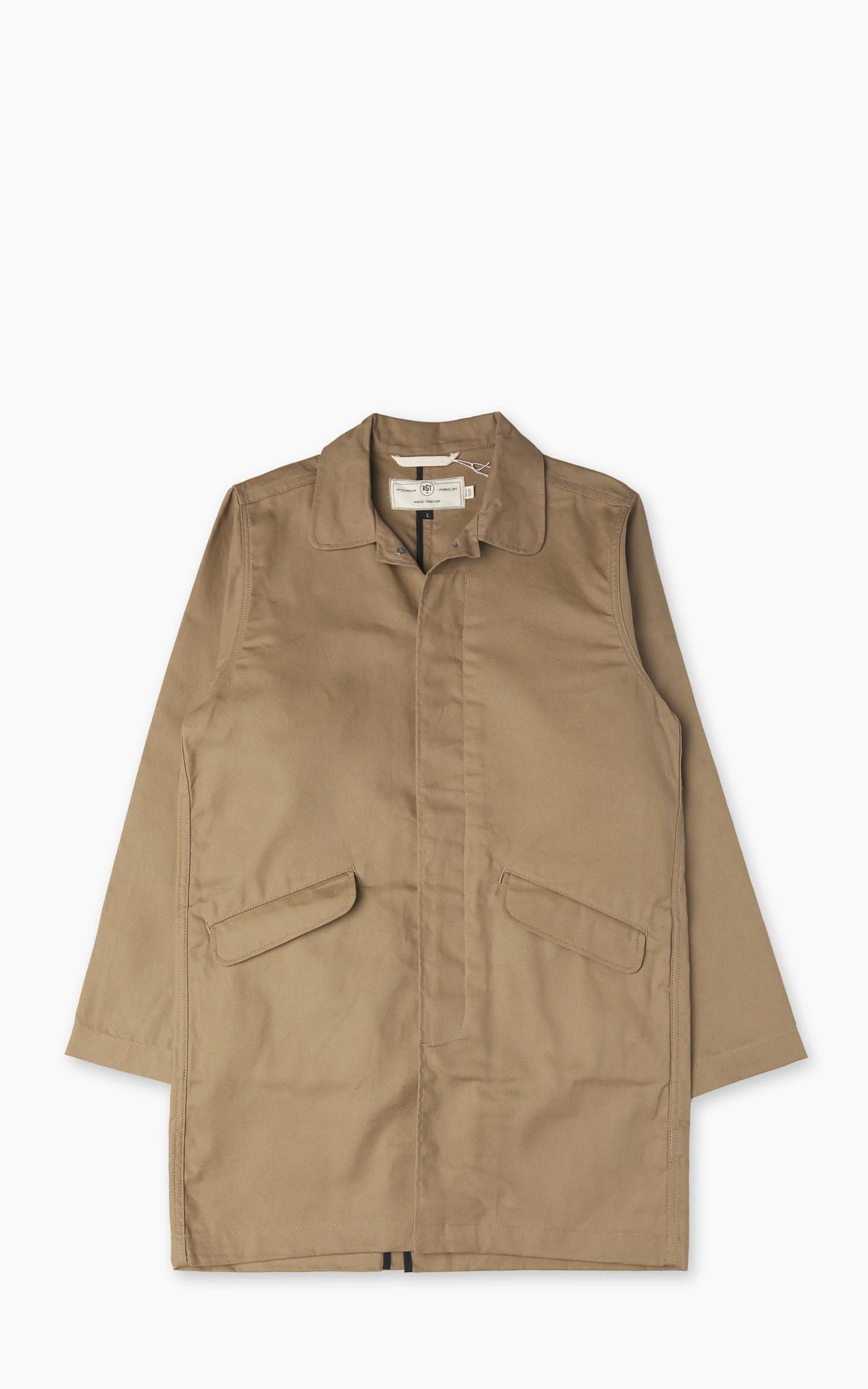 Rogue Territory Trench Coat Dry Waxed Canvas Khaki