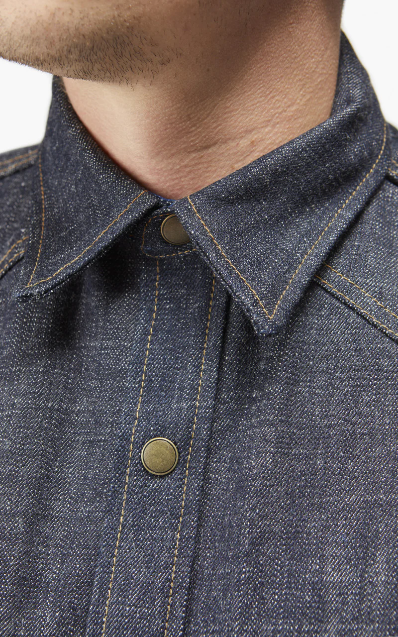 Rogue Territory Western Shirt Cryptic Indigo 13.5oz - Image 6