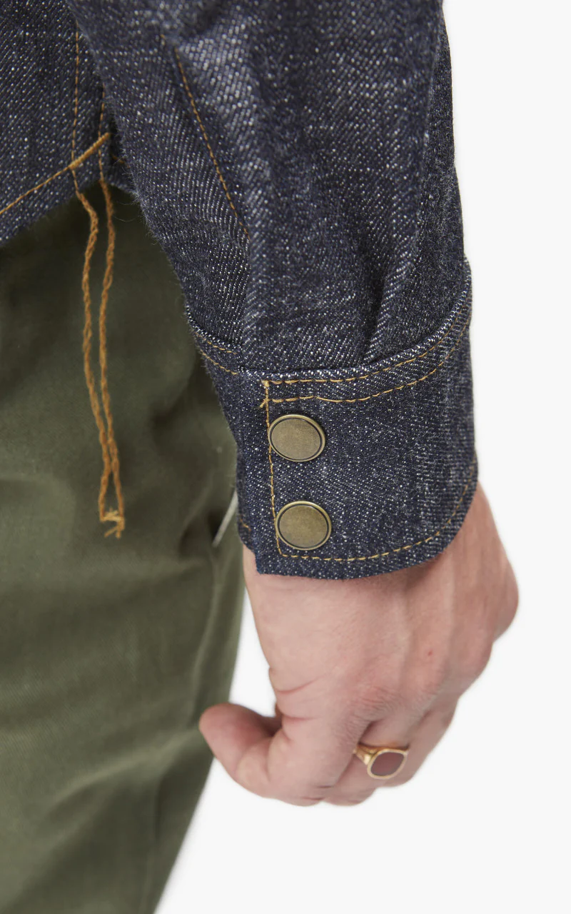 Rogue Territory Western Shirt Cryptic Indigo 13.5oz - Image 7
