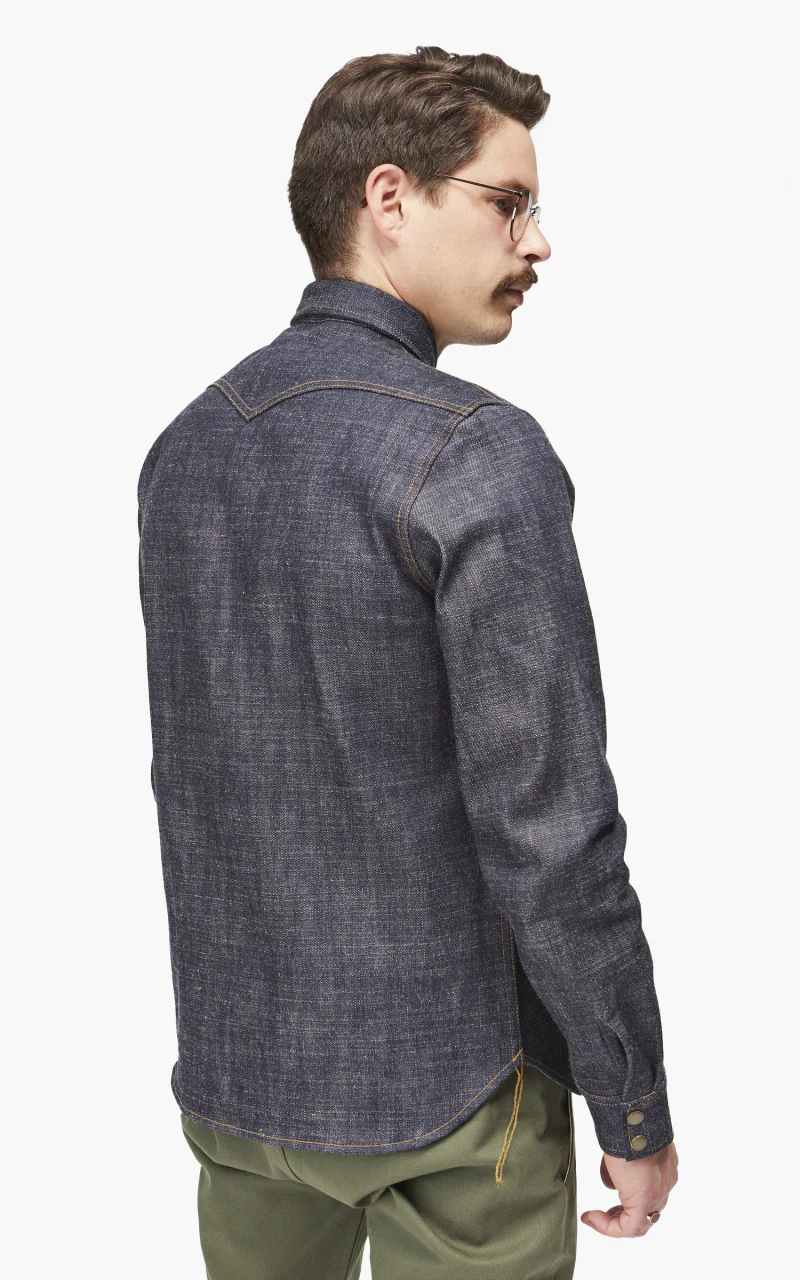 Rogue Territory Western Shirt Cryptic Indigo 13.5oz - Image 8