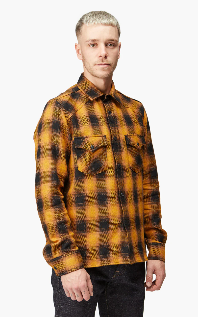 Rogue Territory Western Shirt Heavy HB Gold Plaid - Image 5