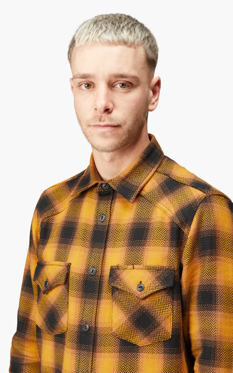 Rogue Territory Western Shirt Heavy HB Gold Plaid - Image 7