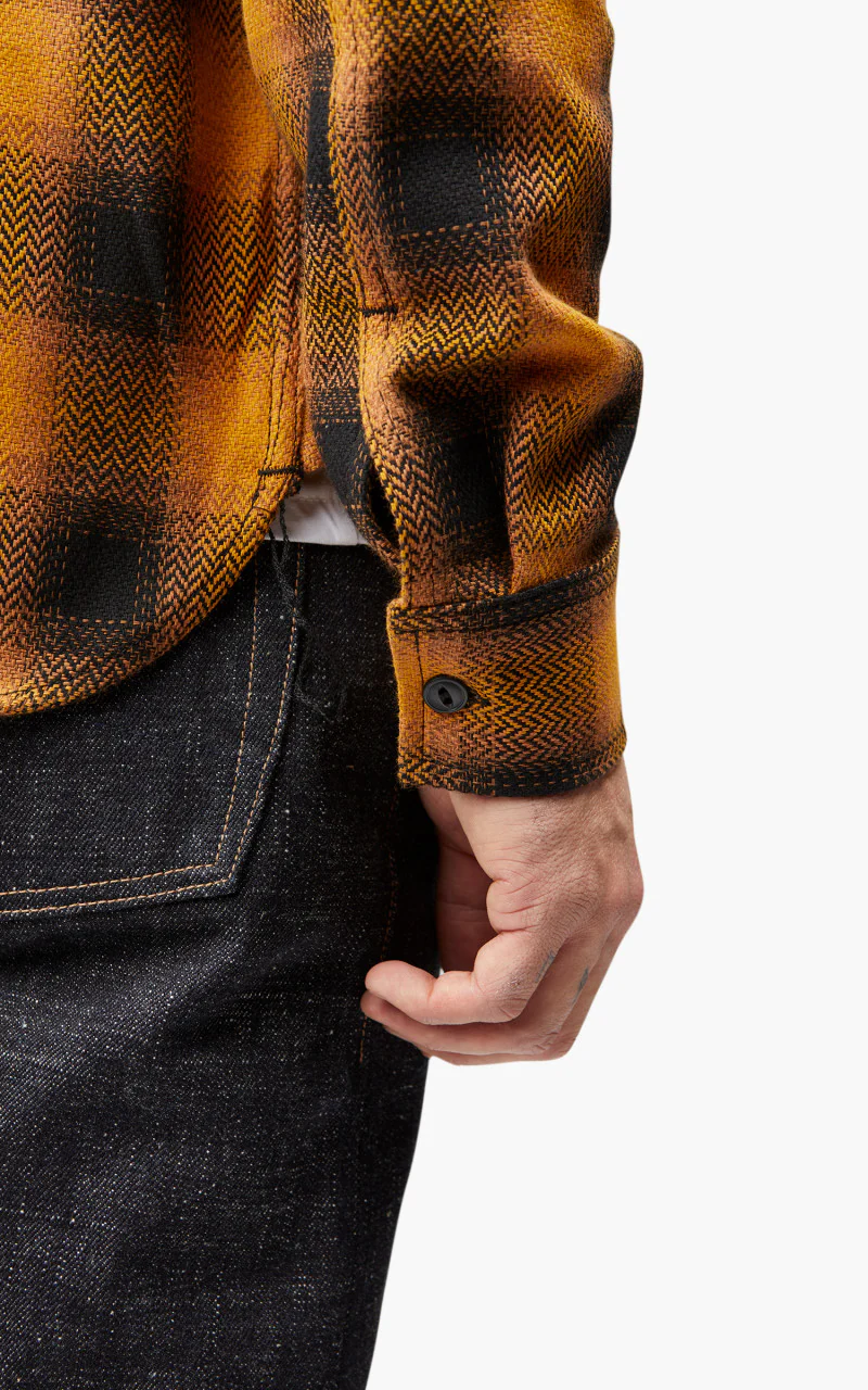Rogue Territory Western Shirt Heavy HB Gold Plaid - Image 8