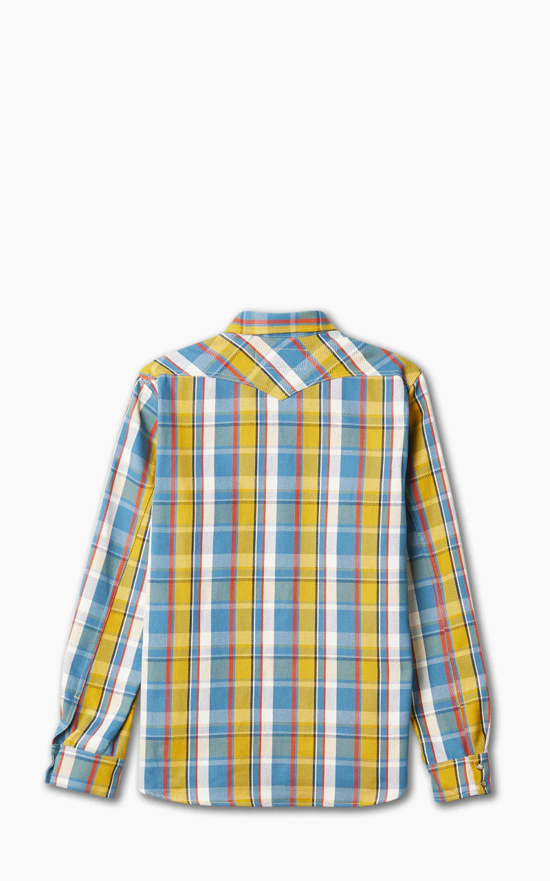Rogue Territory Western Shirt Yellow Selvedge Plaid - Image 3