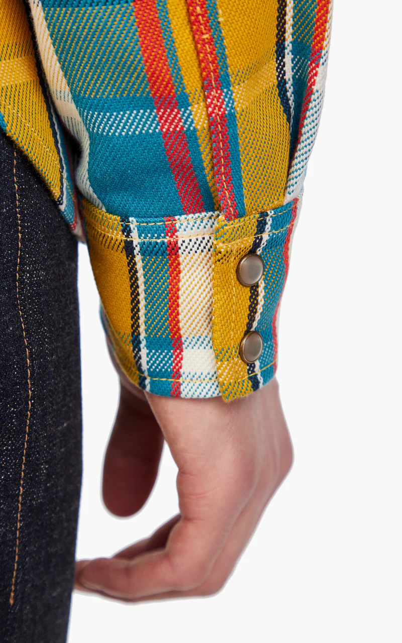 Rogue Territory Western Shirt Yellow Selvedge Plaid - Image 7