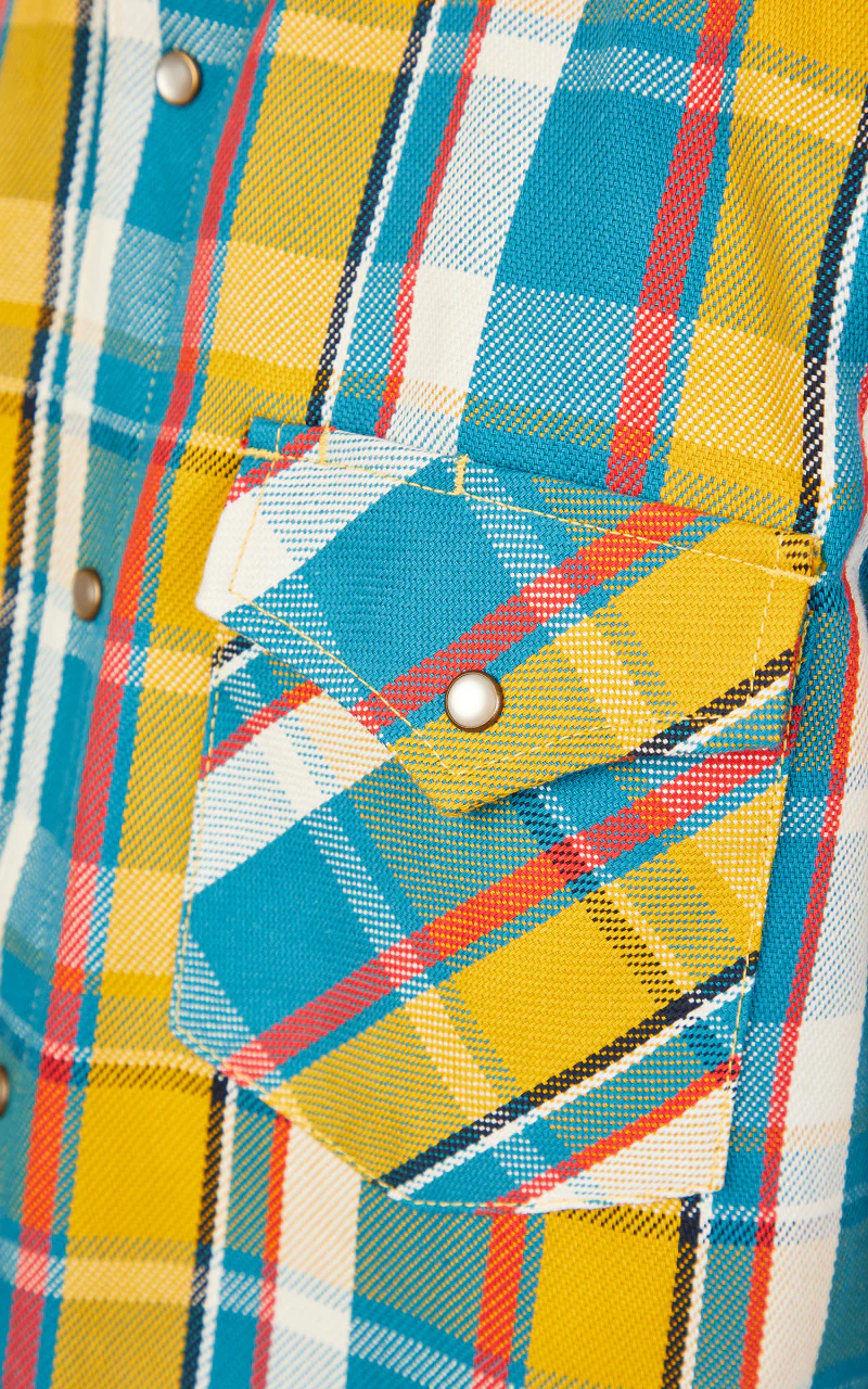 Rogue Territory Western Shirt Yellow Selvedge Plaid - Image 9