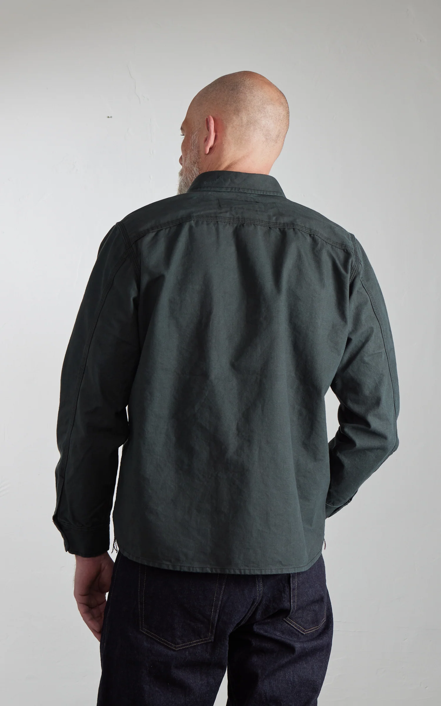 Rogue Territory Work Shirt Dyed Canvas Selvedge Ash - Image 6