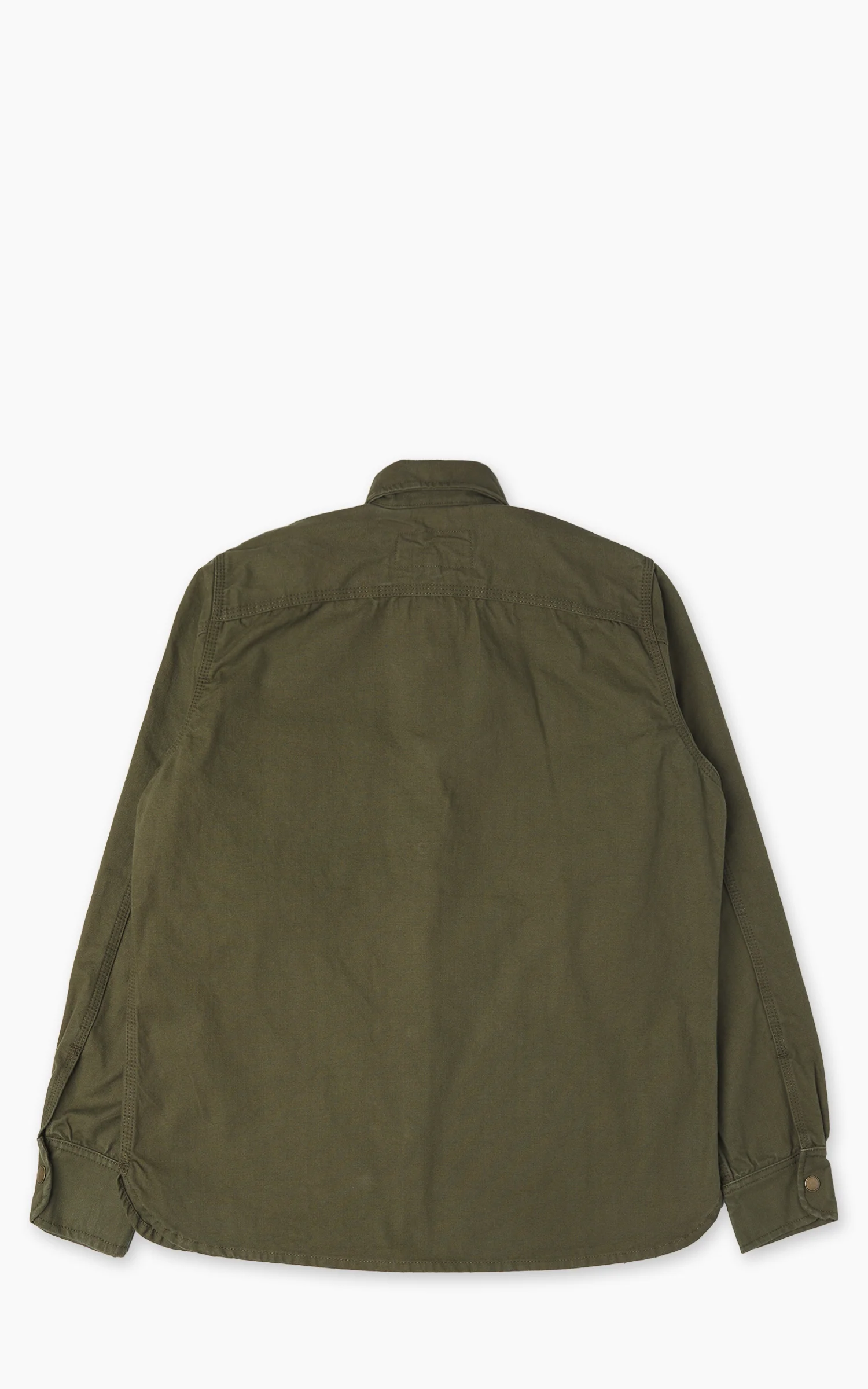 Rogue Territory Work Shirt Dyed Canvas Selvedge Olive - Image 3