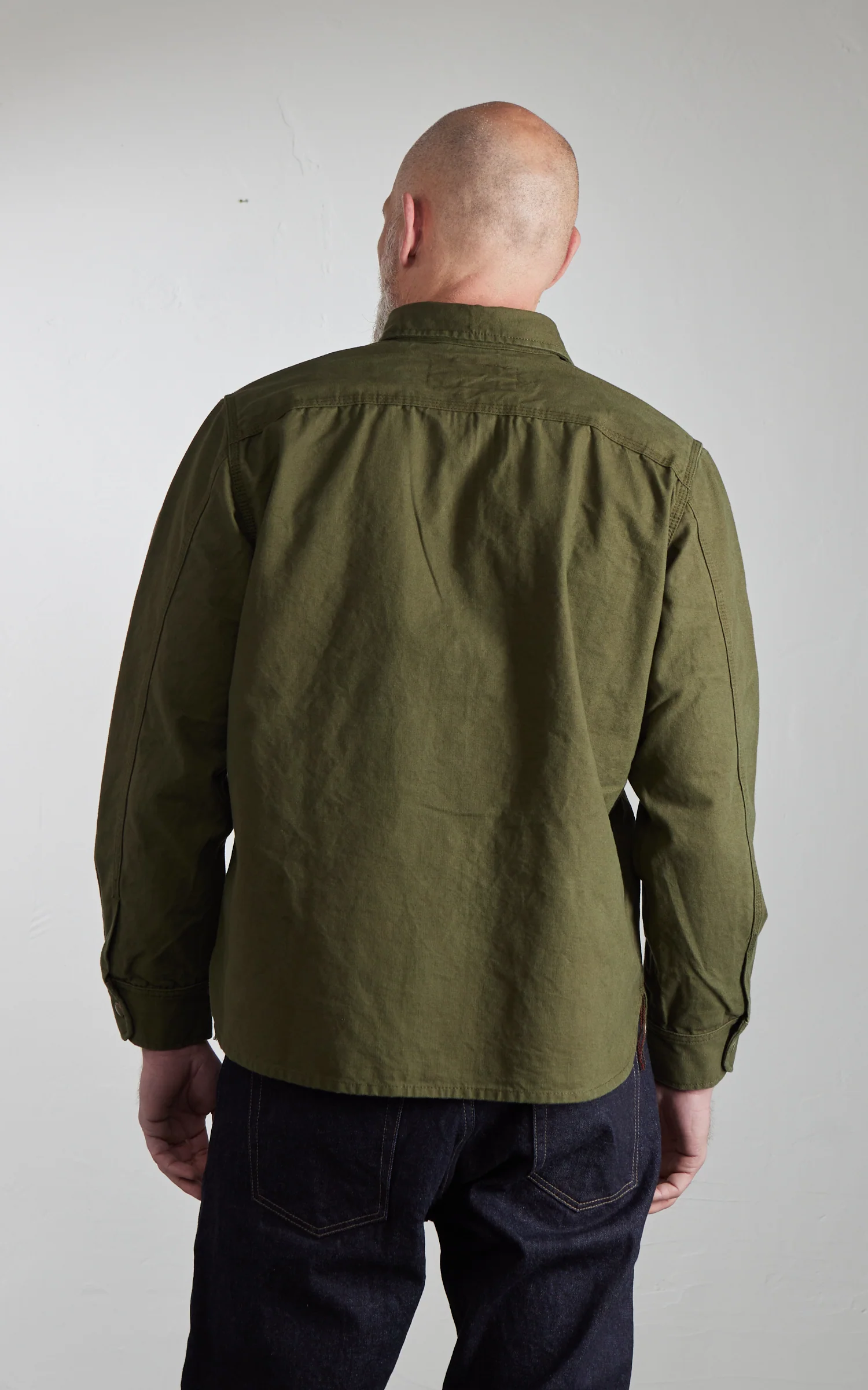 Rogue Territory Work Shirt Dyed Canvas Selvedge Olive - Image 6