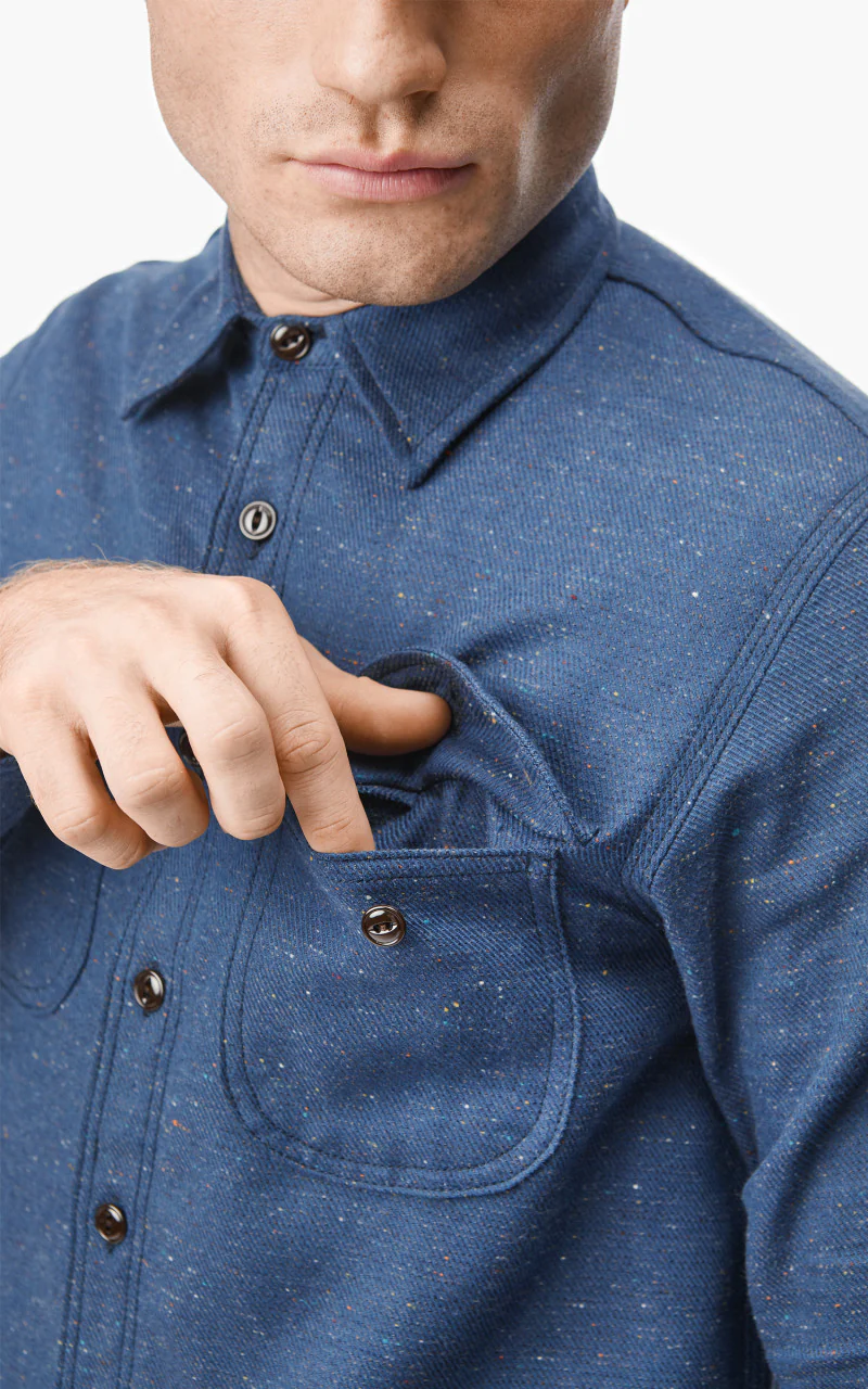 Rogue Territory Work Shirt Navy Rainbow Nep - Image 7