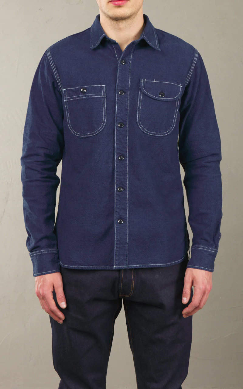 Rogue Territory Work Shirt Overdyed Blue 10oz - Image 2