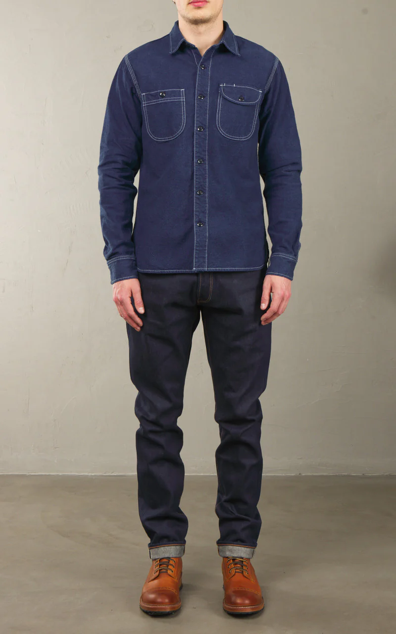 Rogue Territory Work Shirt Overdyed Blue 10oz - Image 3