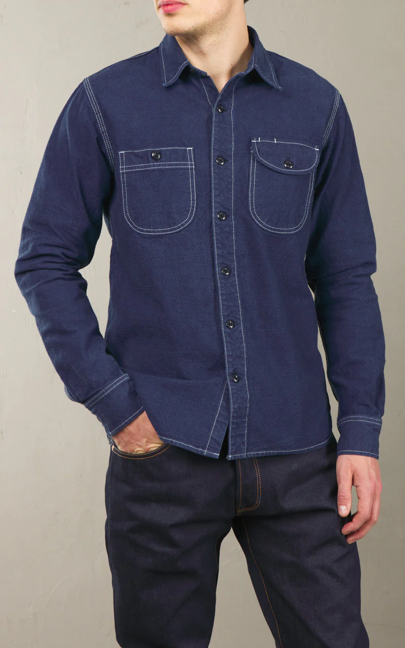 Rogue Territory Work Shirt Overdyed Blue 10oz - Image 5