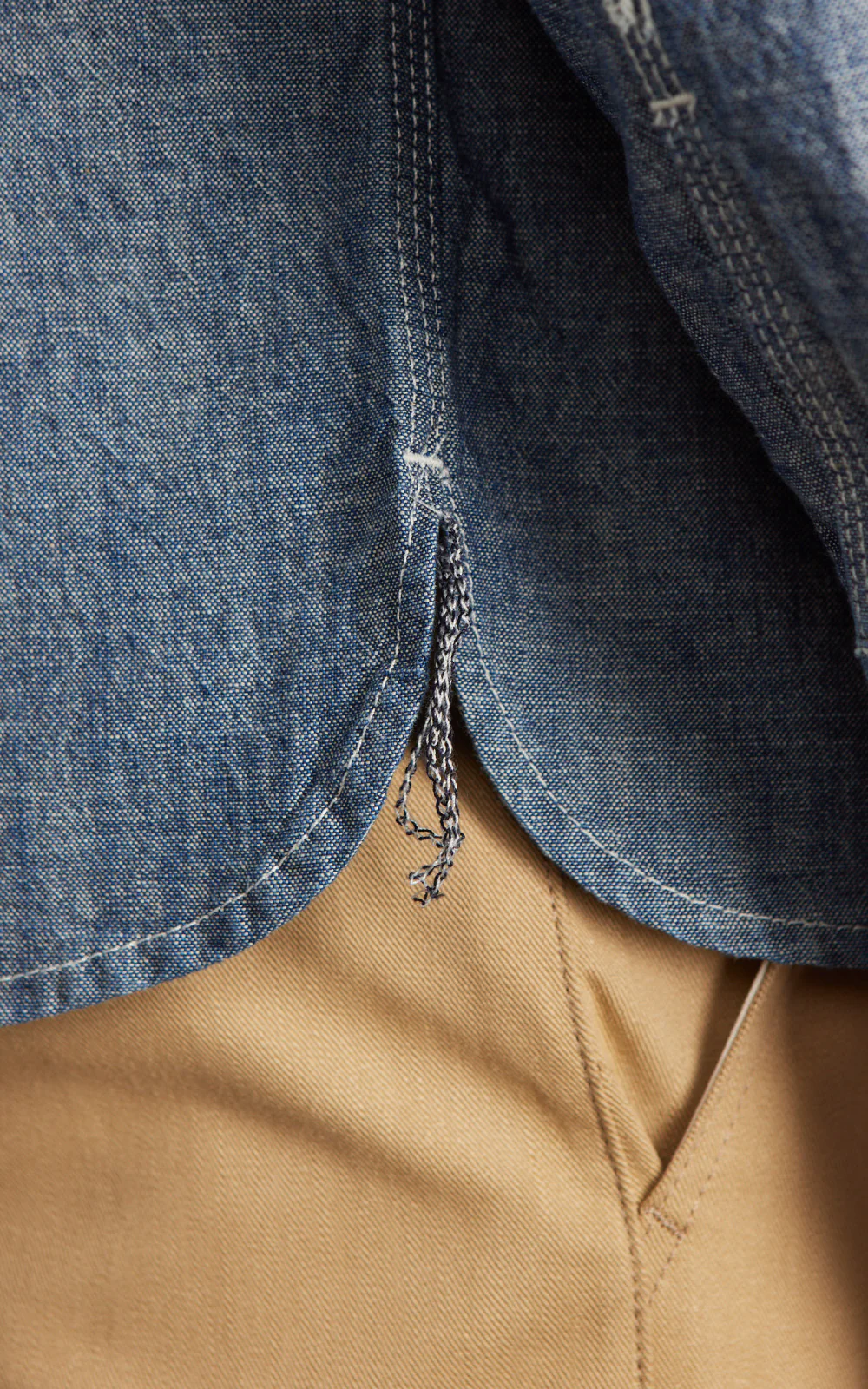 Rogue Territory Work Shirt Rinsed Chambray Indigo - Image 9
