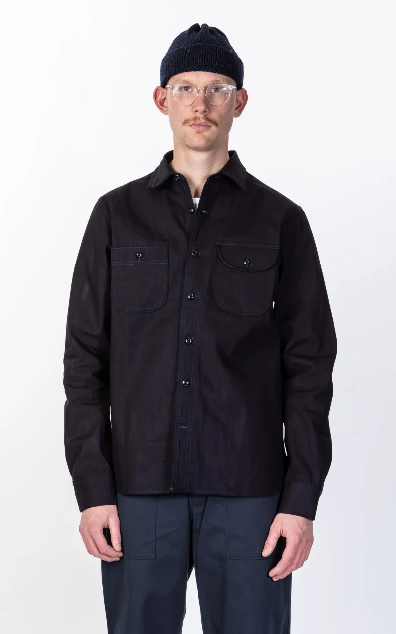 Rogue Territory Work Shirt Selvedge Canvas Indigo 11oz - Image 3