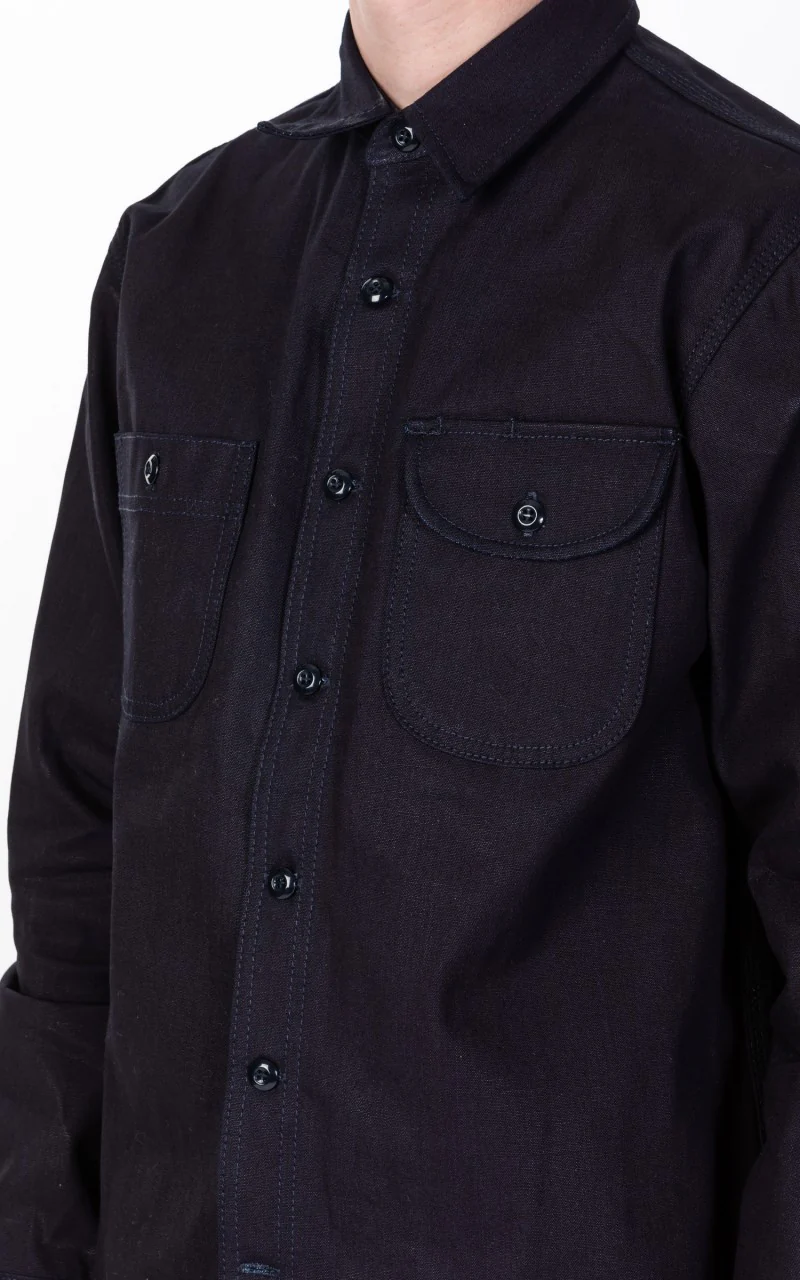 Rogue Territory Work Shirt Selvedge Canvas Indigo 11oz - Image 5