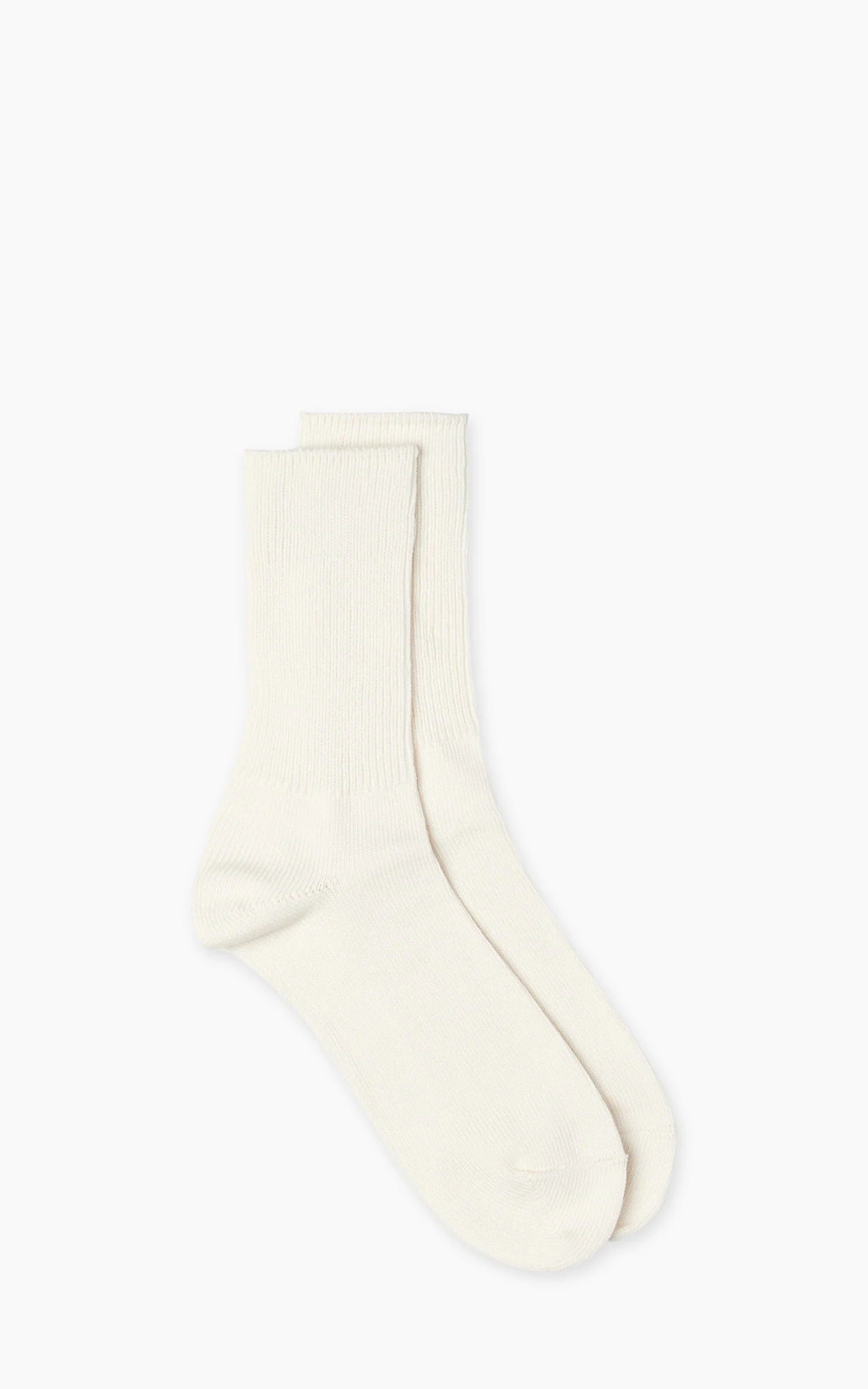 Rototo R1427 Organic Daily 3-Pack Ribbed Crew Socks Ivory - Image 3