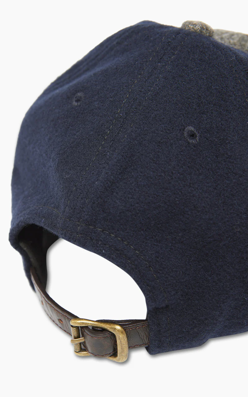RRL 1930s Wool Ball Cap Navy/Grey - Image 6