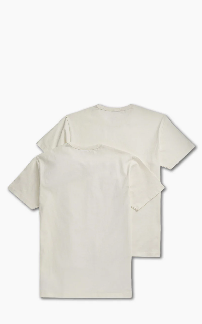 RRL 2-Pack Garment-Dyed Pocket Tees Warm White - Image 3
