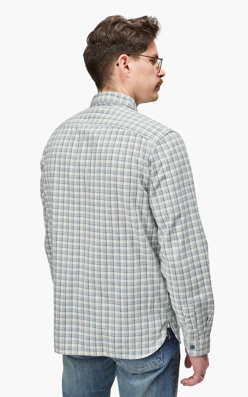 RRL Alaska Western Shirt Cream/Blue - Image 5