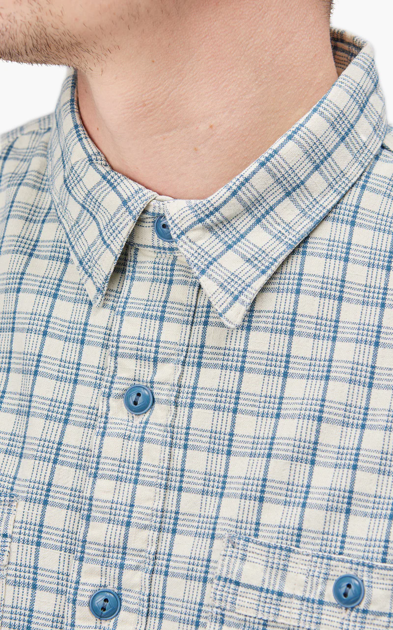 RRL Alaska Western Shirt Cream/Blue - Image 7