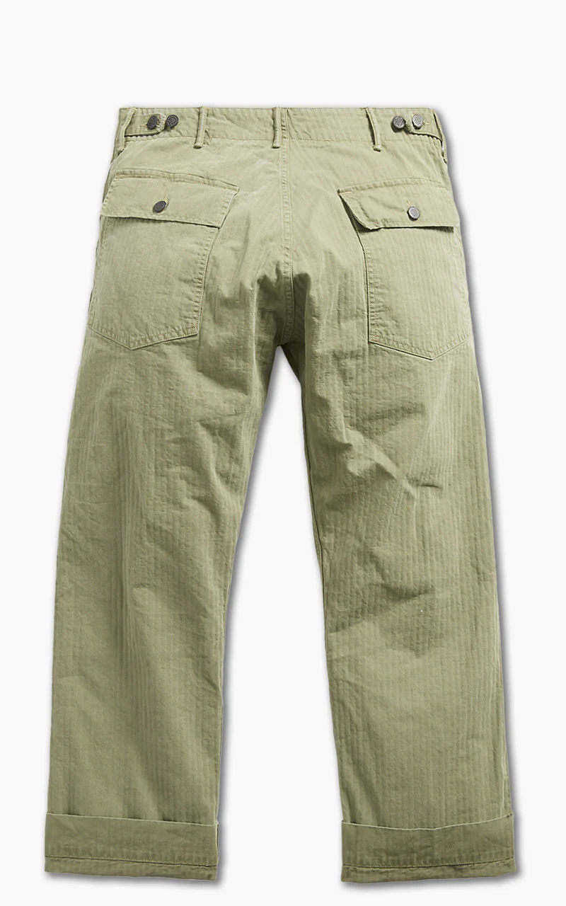 RRL Army Utility Flat Pant Herringbone Brewster Green - Image 3