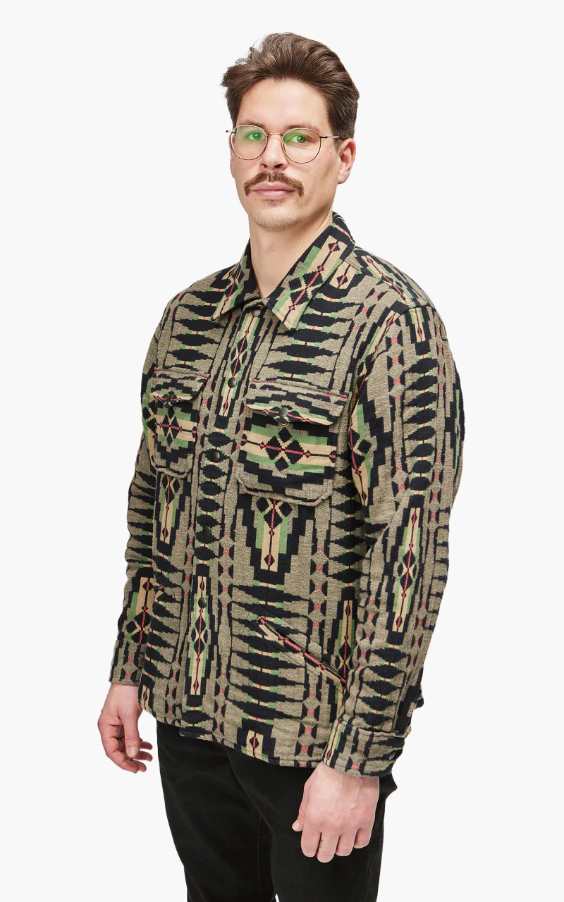 RRL Brown Bear Sport Shirt Grey/Multi - Image 3