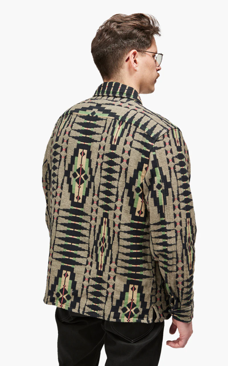 RRL Brown Bear Sport Shirt Grey/Multi - Image 5