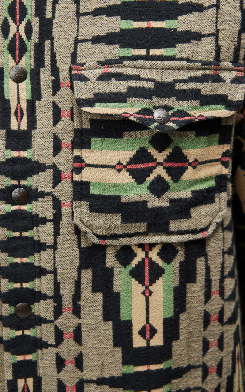 RRL Brown Bear Sport Shirt Grey/Multi - Image 8