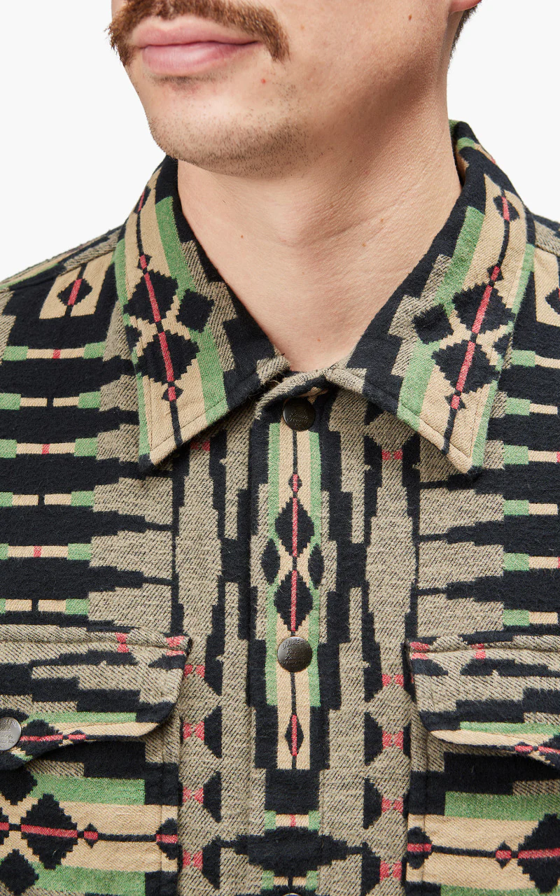 RRL Brown Bear Sport Shirt Grey/Multi - Image 9