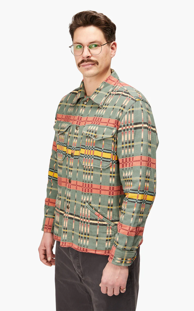 RRL Brown Bear Sport Shirt Novelty Blue/Multi - Image 4