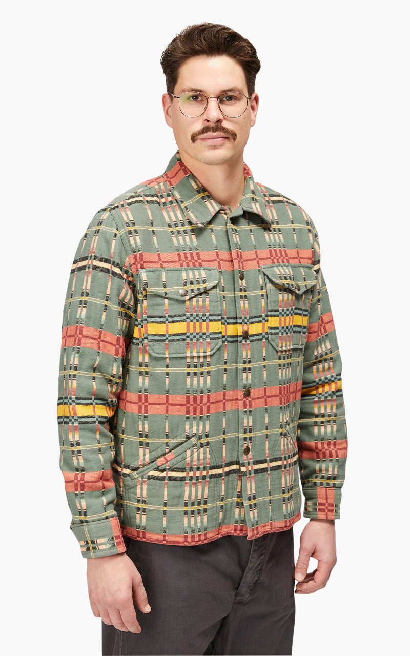 RRL Brown Bear Sport Shirt Novelty Blue/Multi - Image 5