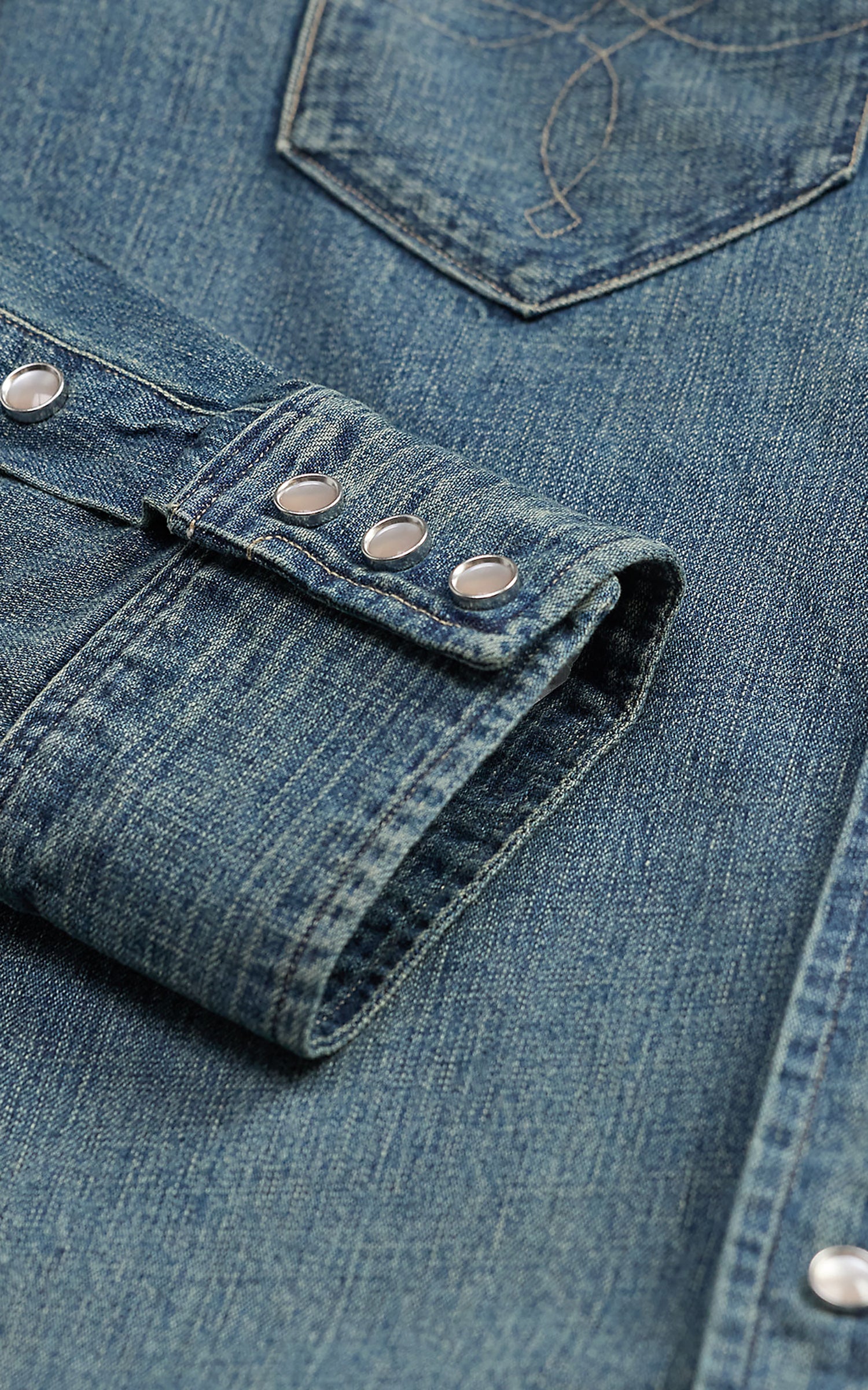 RRL Buffalo Western Shirt Denim Dark Wash - Image 12