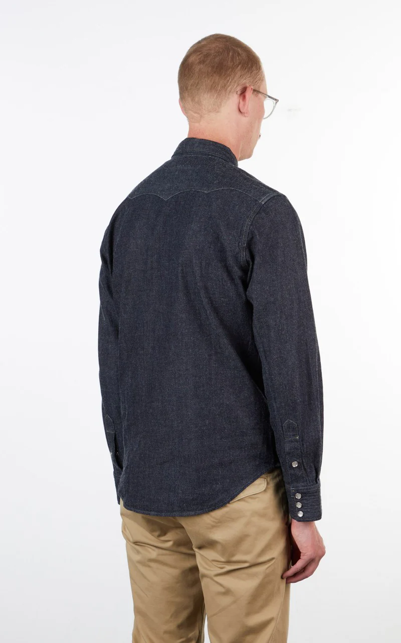RRL Buffalo Western Shirt Denim Indigo Rinse - Image 5