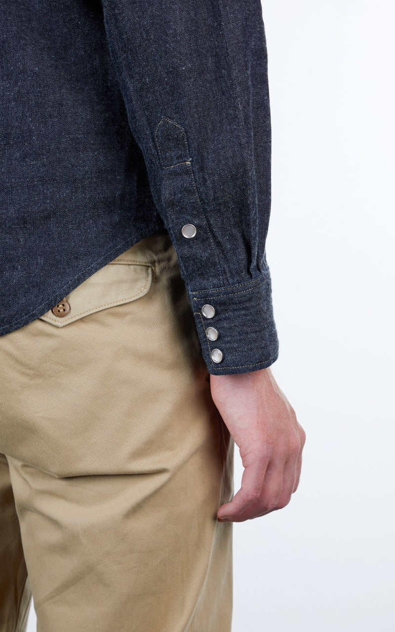 RRL Buffalo Western Shirt Denim Indigo Rinse - Image 6