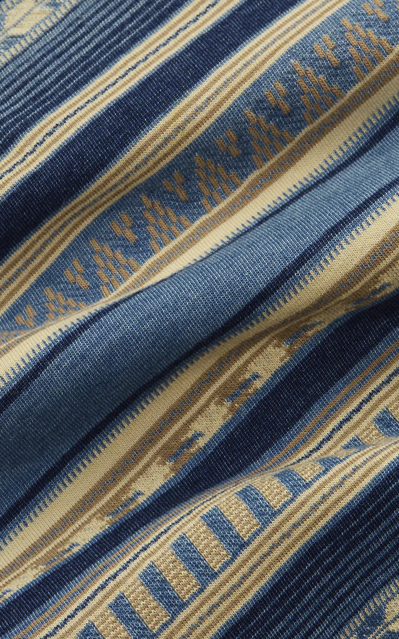 RRL Buffalo Western Shirt Jacquard Indigo - Image 6