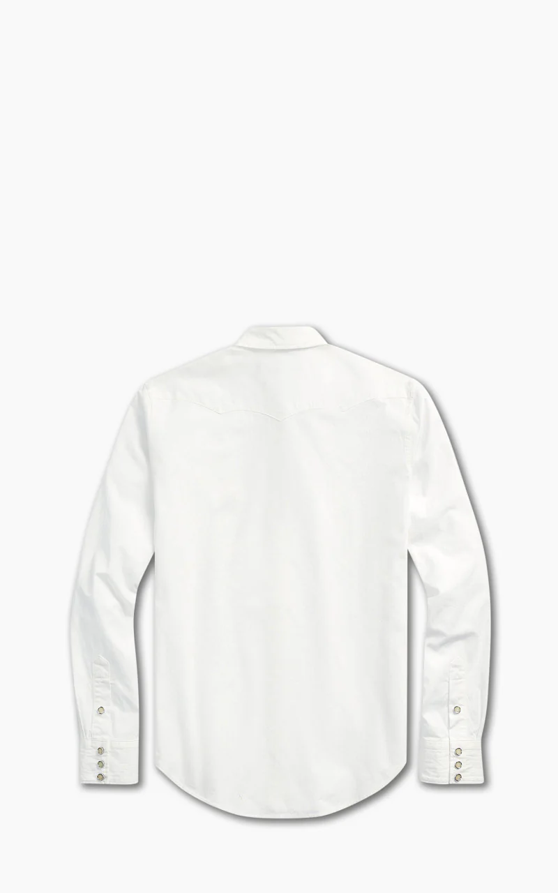 RRL Buffalo Western Shirt Poplin White - Image 7