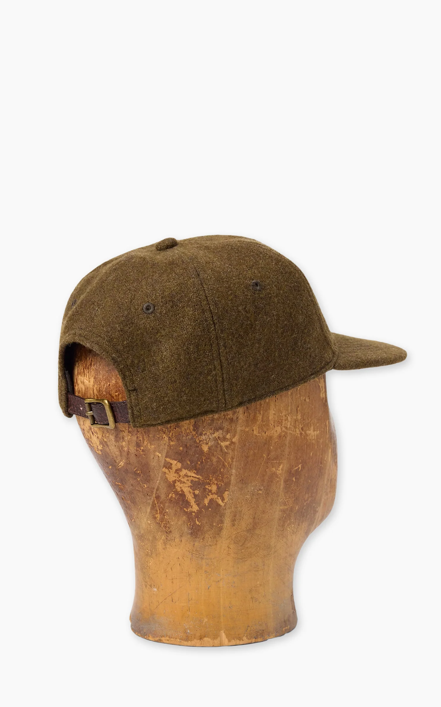 RRL Bullion Wool-Blend Ball Cap Olive - Image 3