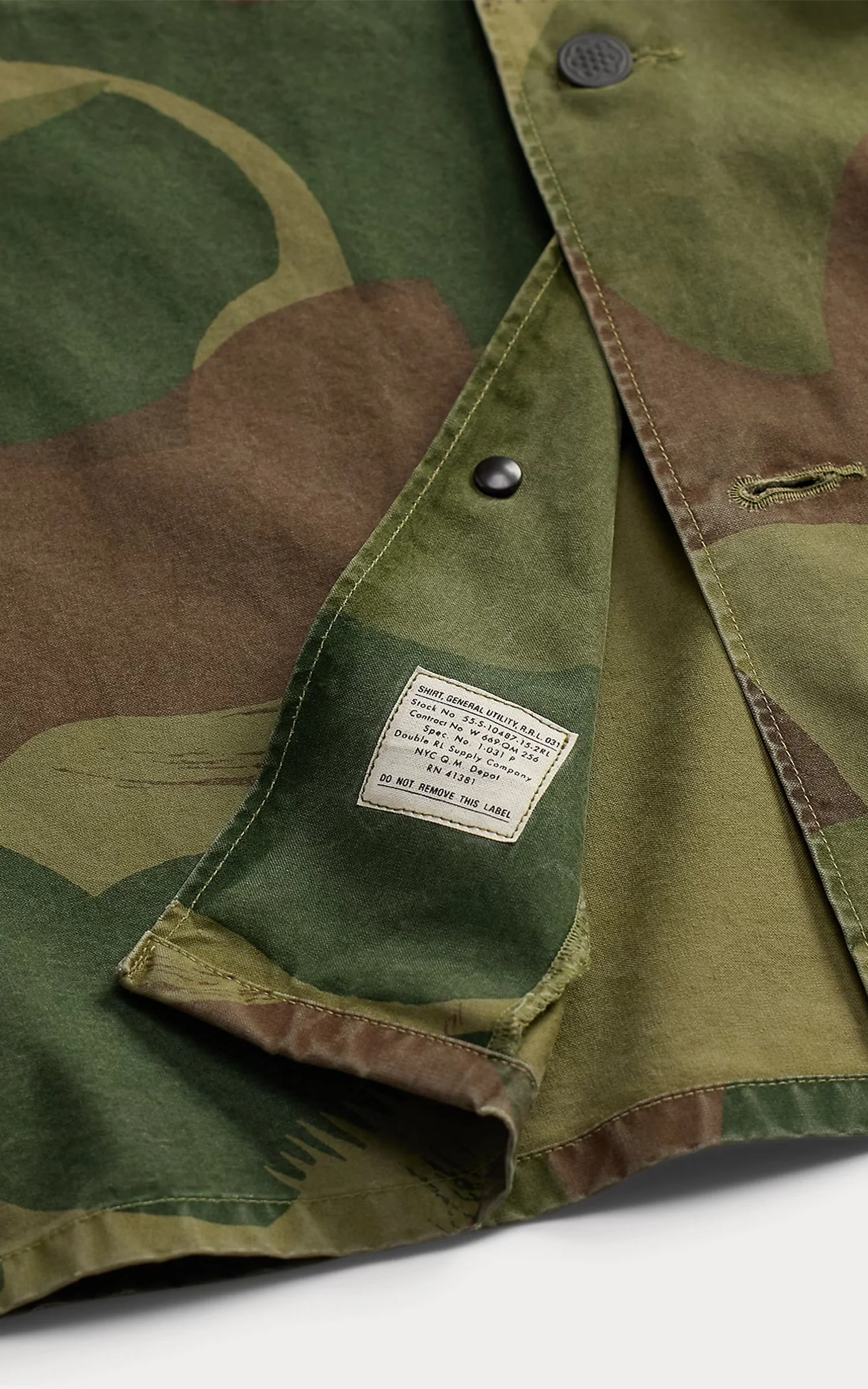 RRL Camo Poplin Overshirt Brush Stroke Camo - Image 3