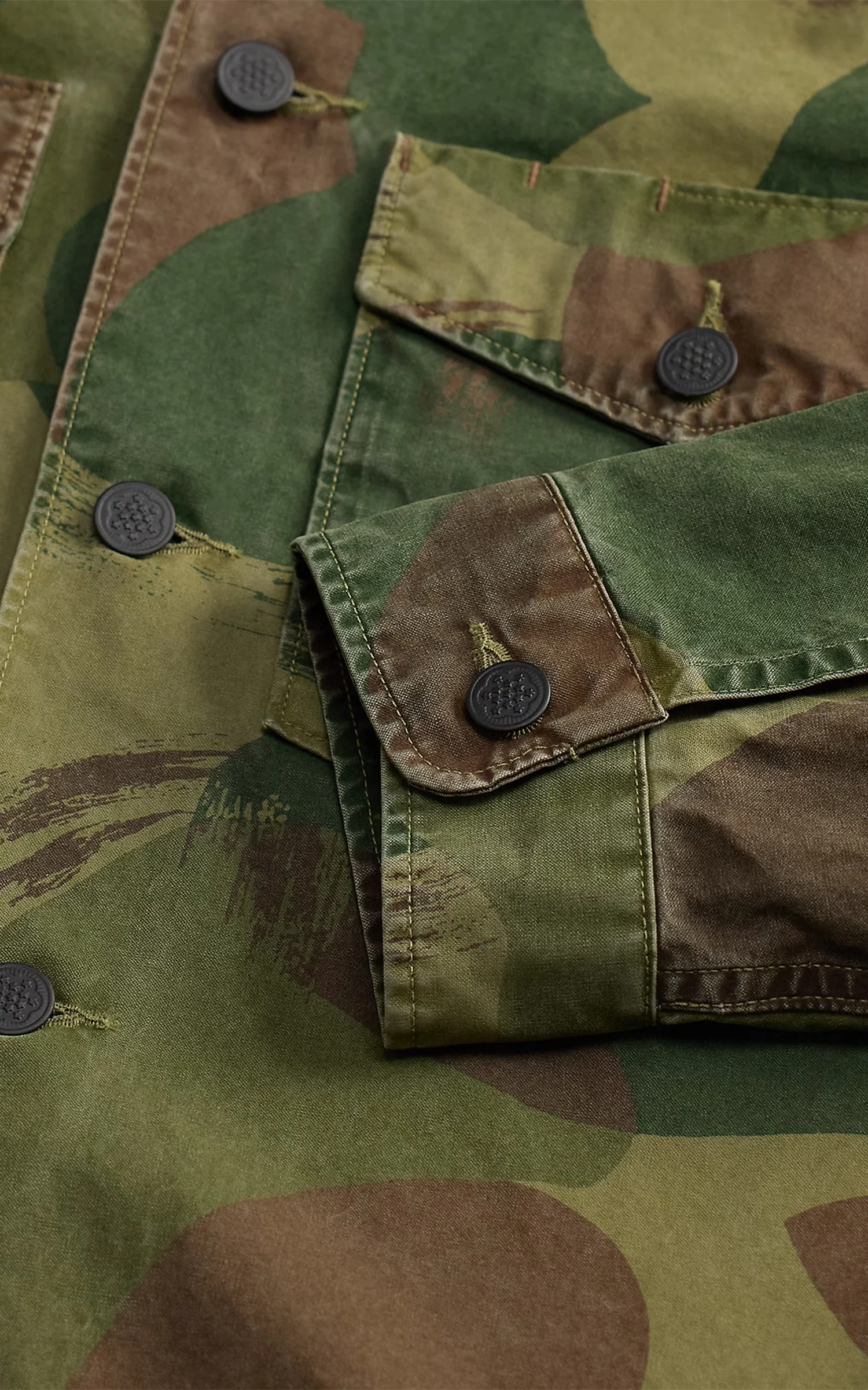 RRL Camo Poplin Overshirt Brush Stroke Camo - Image 5