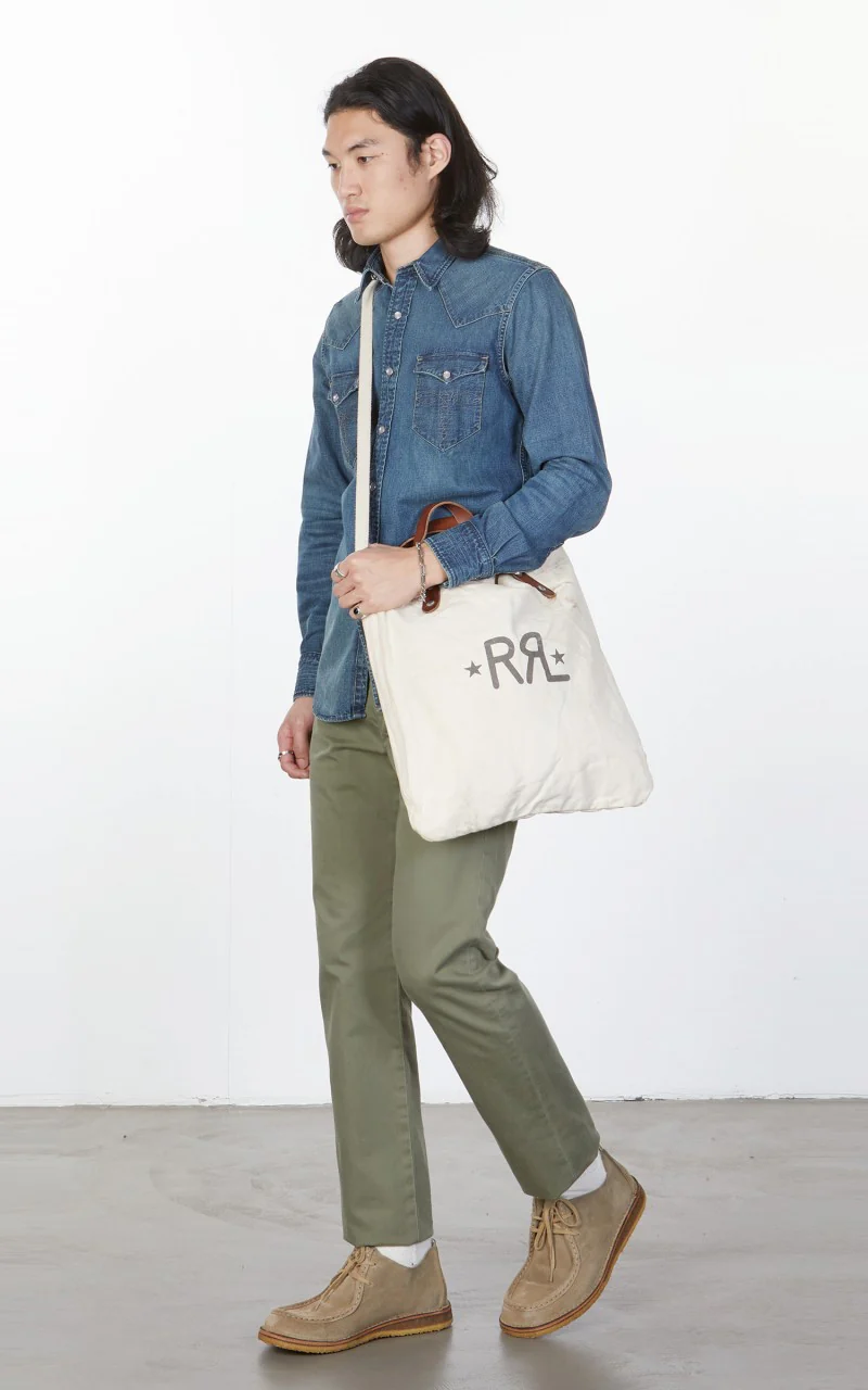 RRL Canvas Logo Market Tote Natural - Image 2