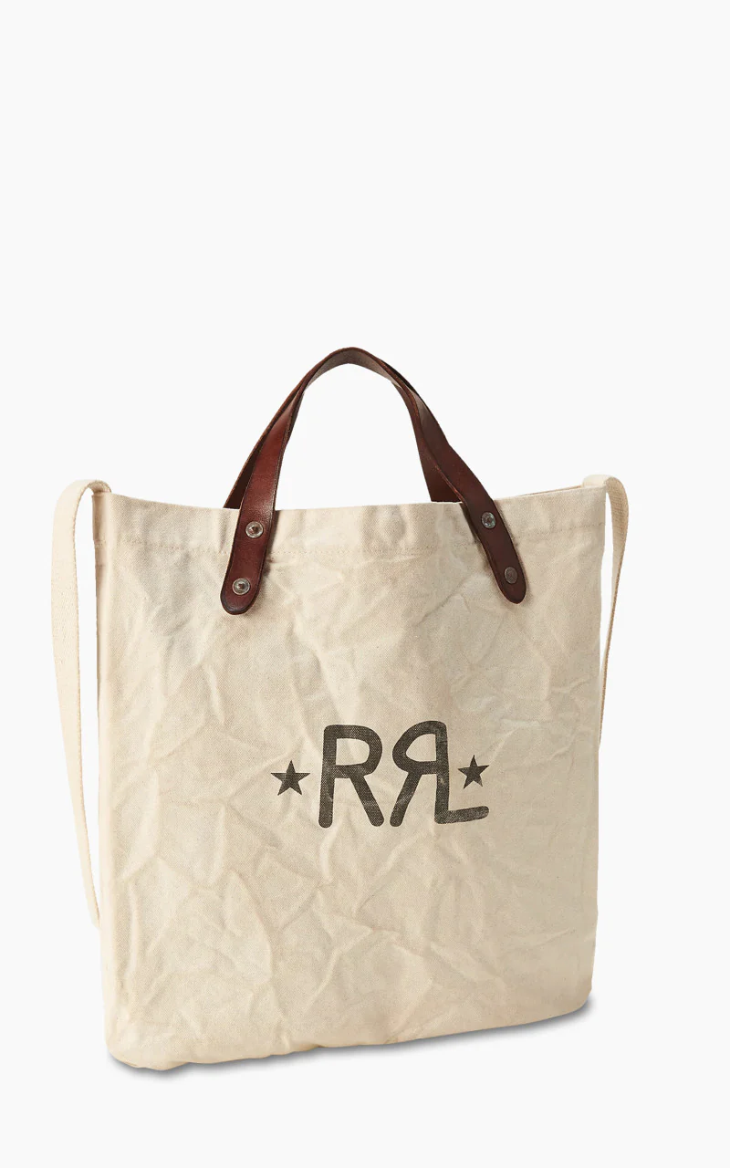 RRL Canvas Logo Market Tote Natural - Image 6