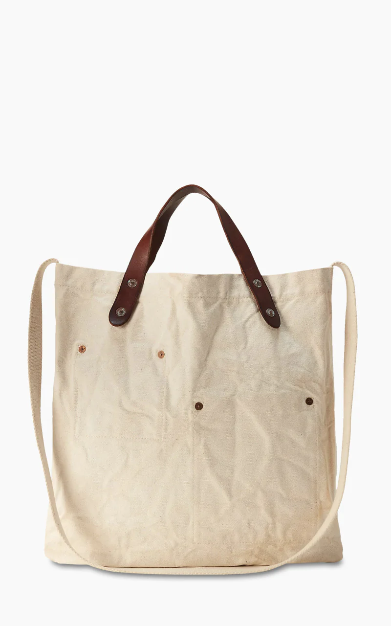 RRL Canvas Logo Market Tote Natural - Image 7
