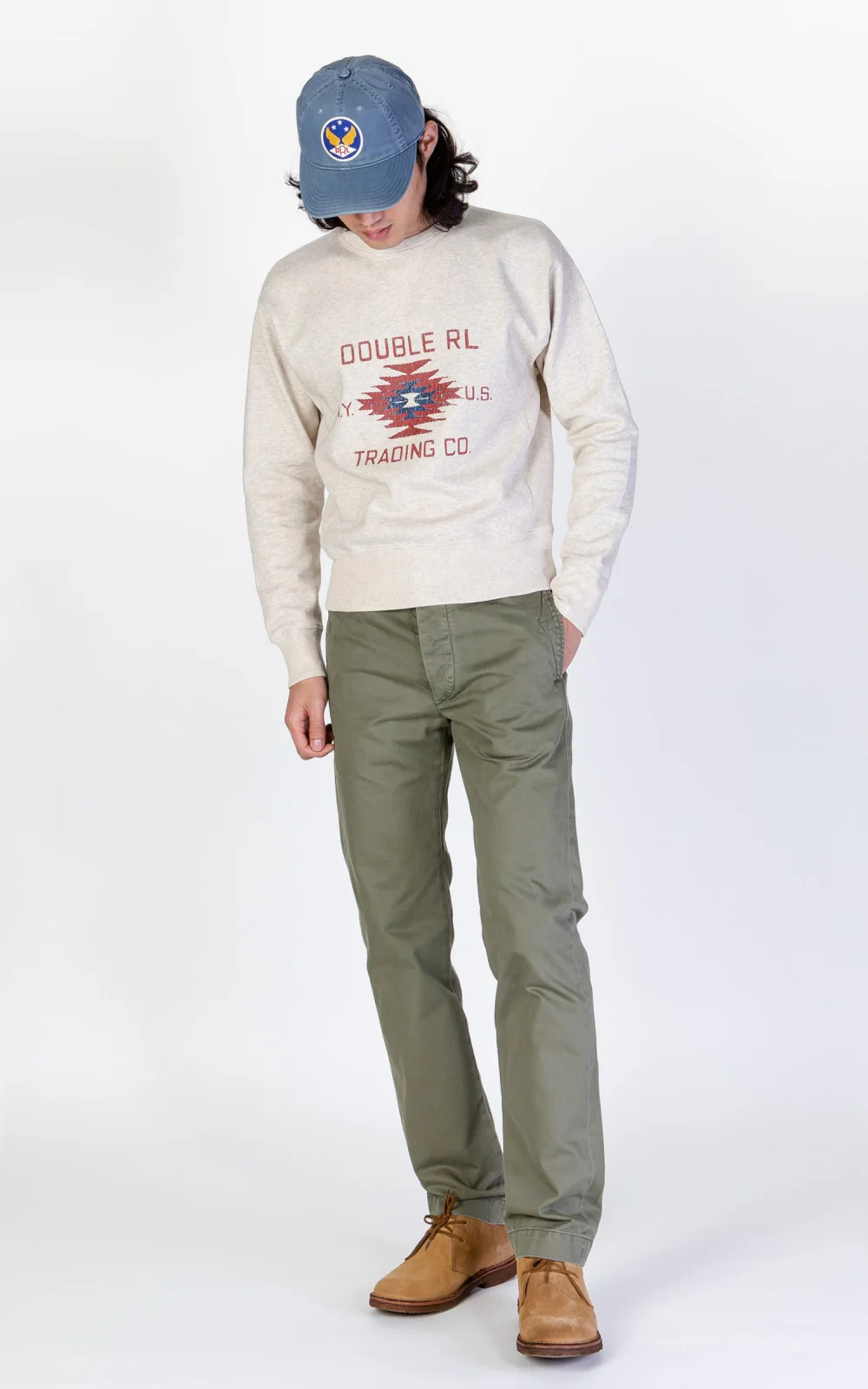 RRL Chino Officer's Trouser Olive - Image 2