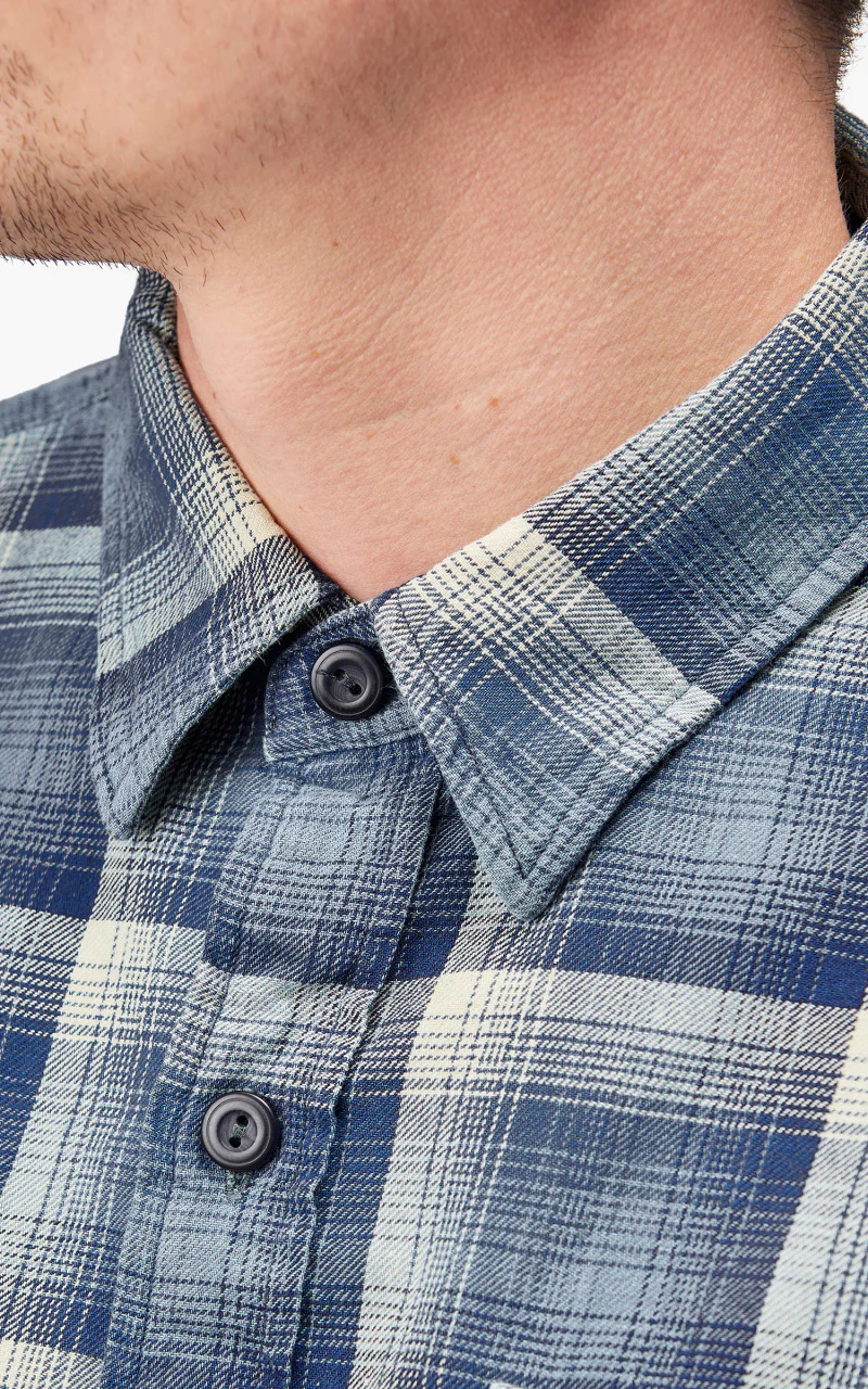 RRL Clint Western Shirt Indigo/Cream - Image 7