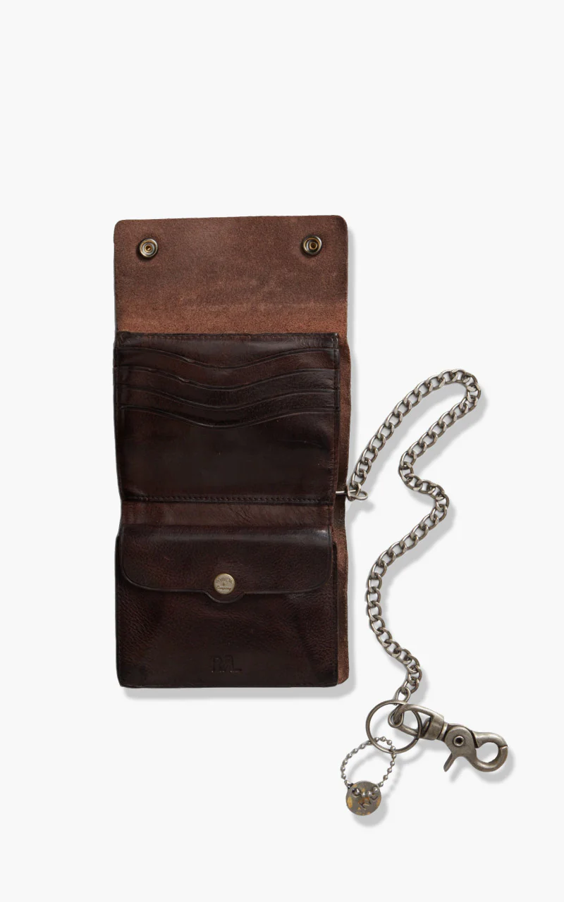 RRL Concha Ryder Wallet Leather Dark Brown - Image 3