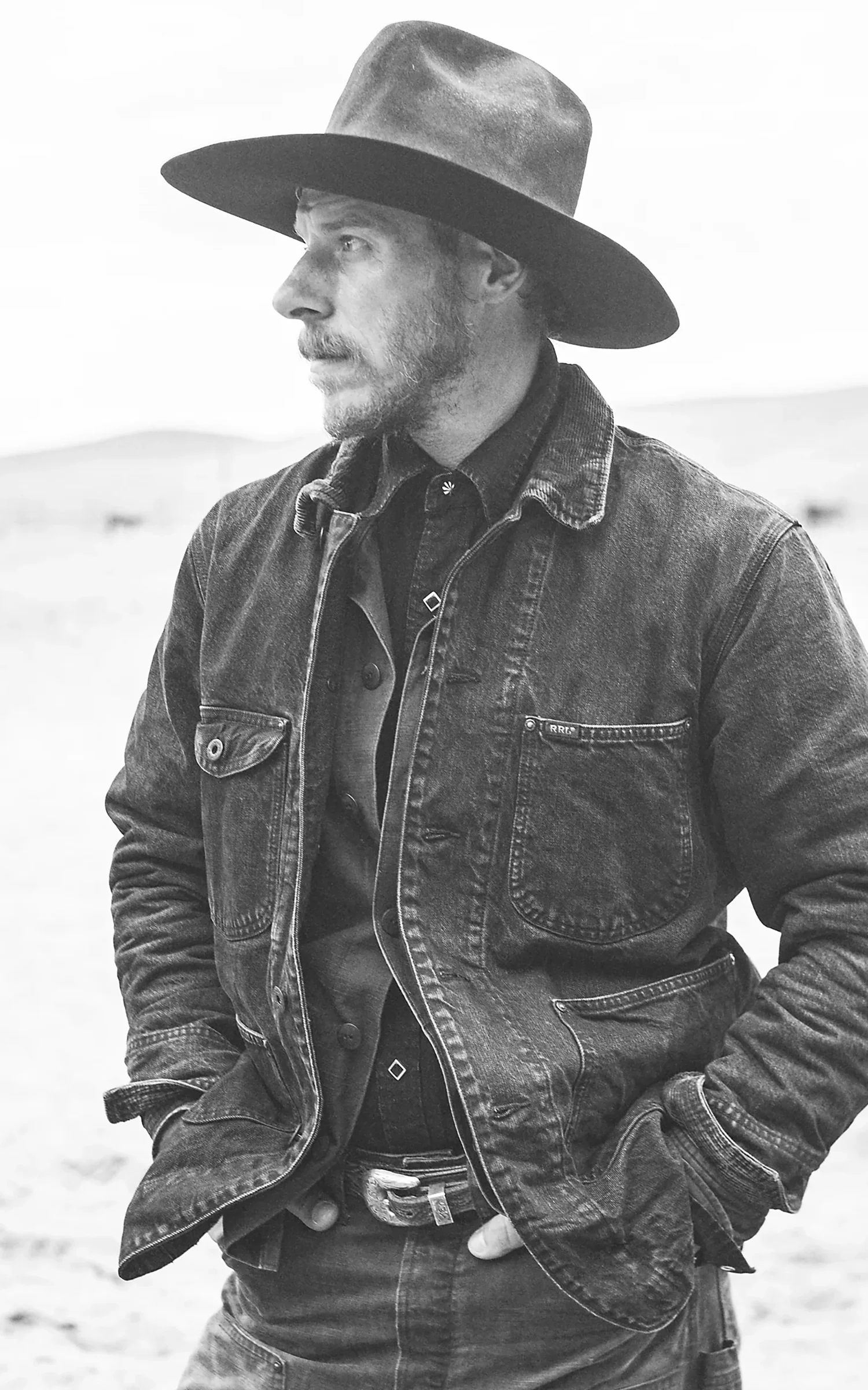 RRL Corduroy-Collar Denim Jacket Black - Image 2