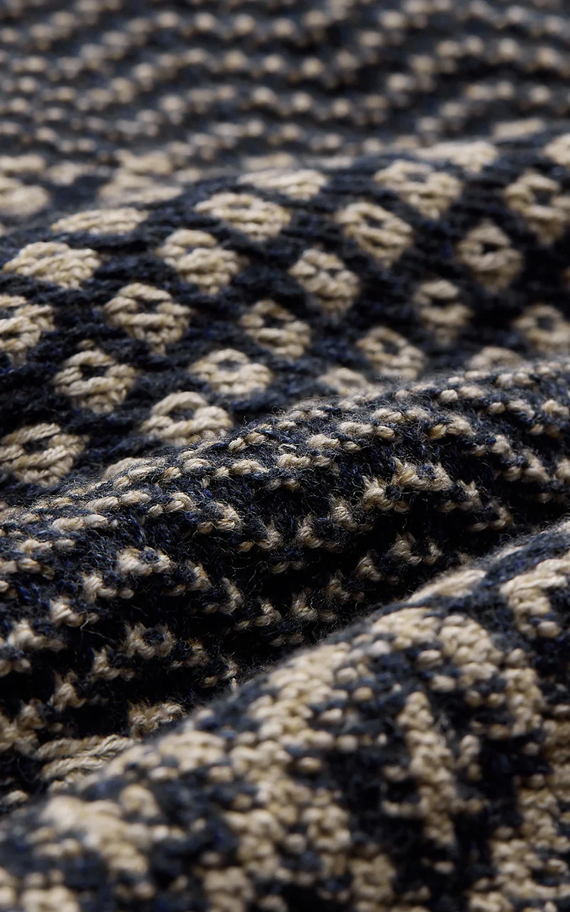RRL Cotton Blend Shawl Collar Cardigan Navy/Cream - Image 6