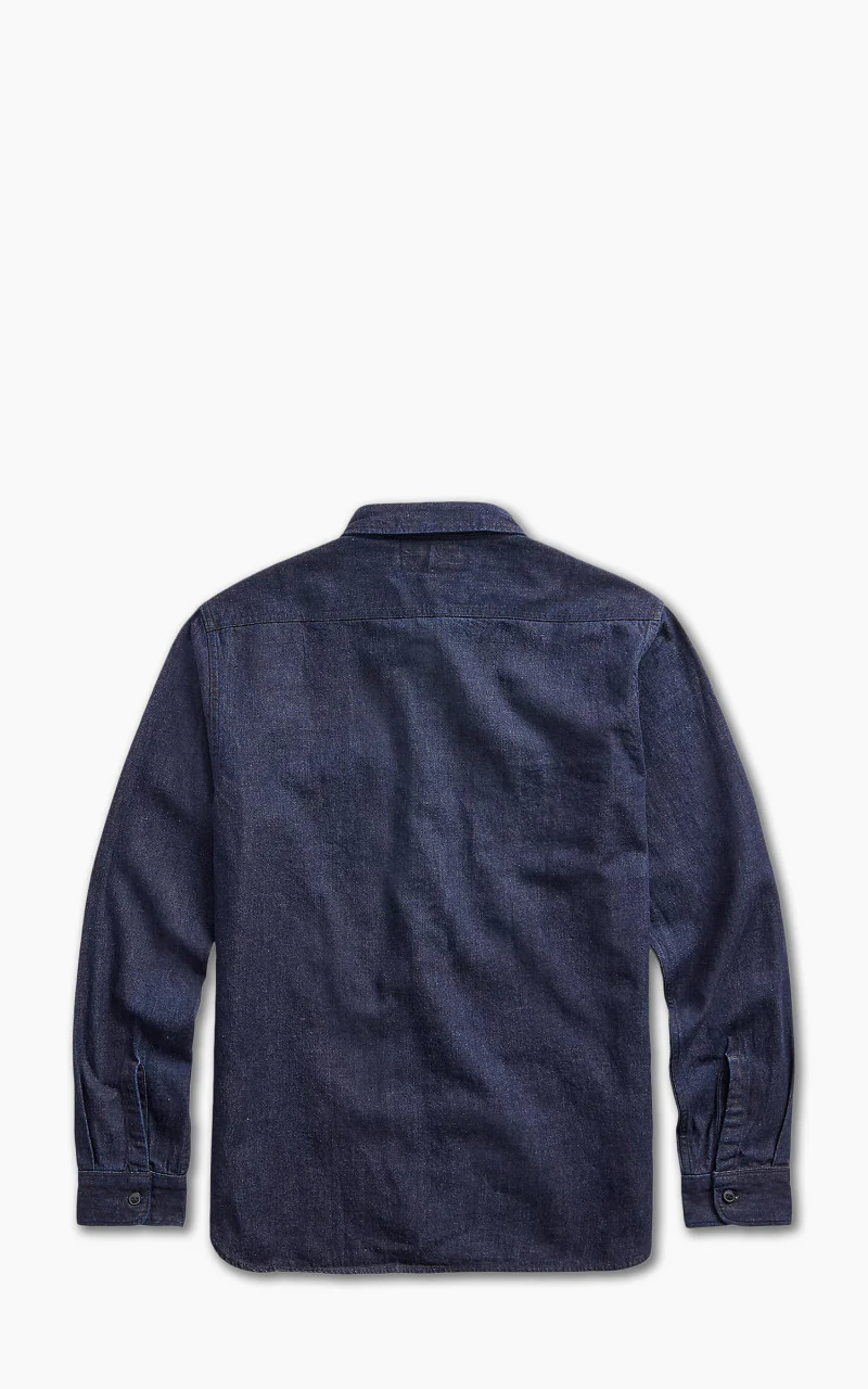 RRL Cotton-Linen Denim Workshirt Indigo - Image 2